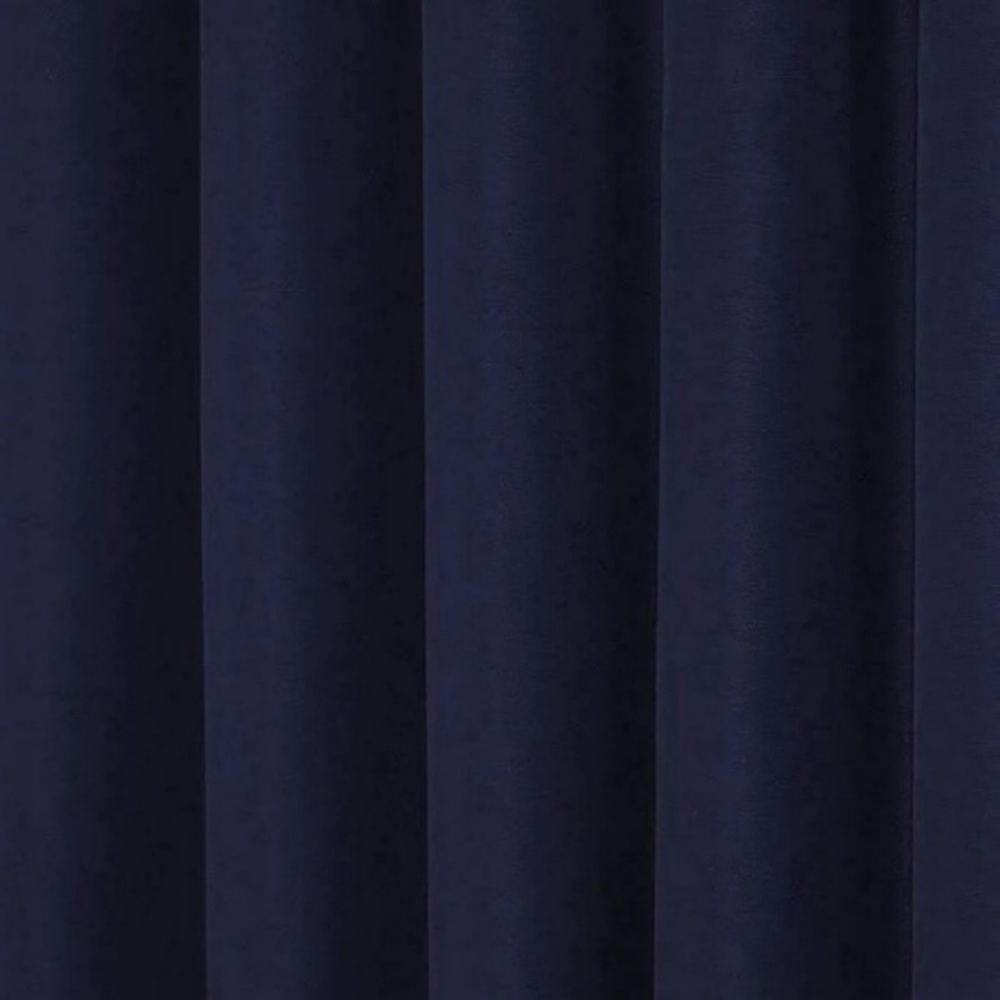 Eclipse Fresno Back Tab Curtains 52"×84" dk blue   - Picture 2 of 7